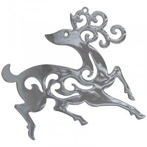 Металлическая подвеска "Олень", 11,4х10,2 см, серебро Волшебная страна 100955