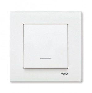 VIKO by Panasonic KARRE выкл. СУ 1 кл. (инд.) крем 10А 90960119