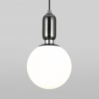 EUROSVET св-к подвесной E27 1x60W 180x1200 металл чёрный жемчуг/кремовый Bubble 50197/1 a052663