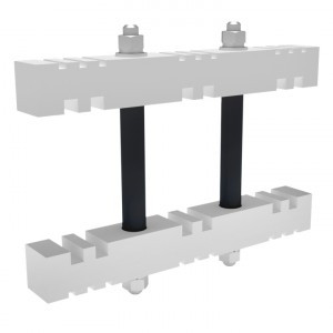 EKF Шина PEN "ноль-земля" 8х12мм 16 отверстий латунь крепеж по центру PROxima sn0-125-16-c