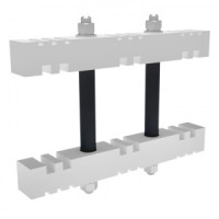 EKF Шина PEN "ноль-земля" 8х12мм 16 отверстий латунь крепеж по центру PROxima sn0-125-16-c