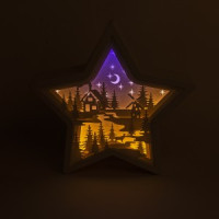 Св-к ночник &quot;Night Star&quot;, тепл.бел.+ голуб., 14LED, 235x55x225мм ААx3шт (не в комп) 4,5V, Funray