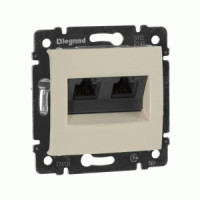 IEK VALENA мех. роз. компьют. СУ 2 мест. сл. кость (RJ45) 774131