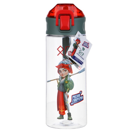 BY Русские Супергерои Бутылка спортивная, 7.3x21.3см, 600мл,"Яга", PC, PP