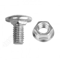 EKF Комплект соединиельный 6х10 (Винт + гайка с фланцем М6) (уп.200шт, цена за 1шт) wgm6x10