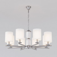 Eurosvet люстра 8x40W E14 820х820х850 металл белый/никель Caprera 60146/8 a063869