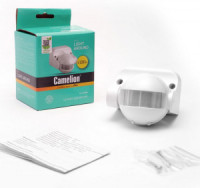 Camelion датчик движения ИК LX-39 настенный 1200W 180° (дальность 12м) белый IP44
