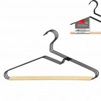 Вешалка-плечики 43см металл с деревянной перекладиной Фрида-3, 3шт/уп, цена за уп 75954 Master House