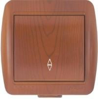 Lezard Ната выкл. ОУ 1 кл. 10А (проходн.) сосна (корпус PC) 710-0800-105