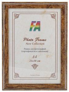 Фоторамка FA пластик "Офис " лакированный орех 15х21 1271