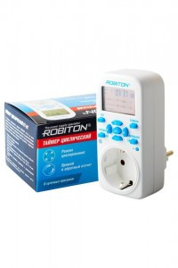 Таймер электронный ROBITON CY-02 циклический, 8 циклических программ, шаг отсчета 1 минута, 18103