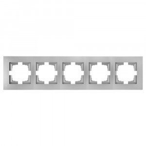 Bylectrica НОВЫЙ СТИЛЬ рамка 5 мест. СУ серебро, (ЮЛИГ.735212.555 серебро)