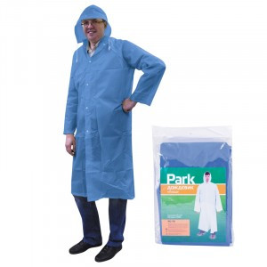 Дождевик плащ на кнопках Park RC-70 ПЕВА, 70гр,  L (130*140см) голубой 999109