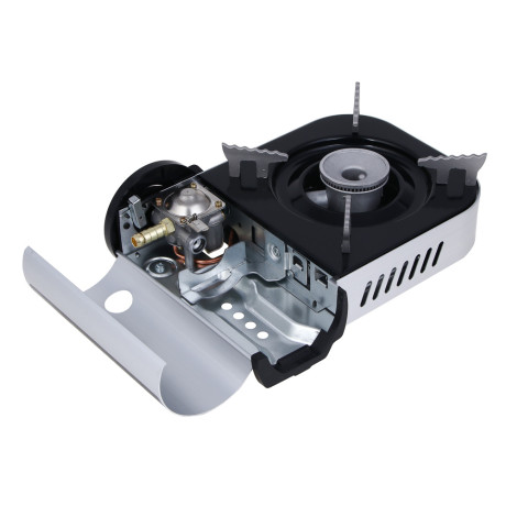 Плитка газ. с цанг. захватом тм ЕРМАК, переходник, кейс, алюминий, 25х20х7,7см