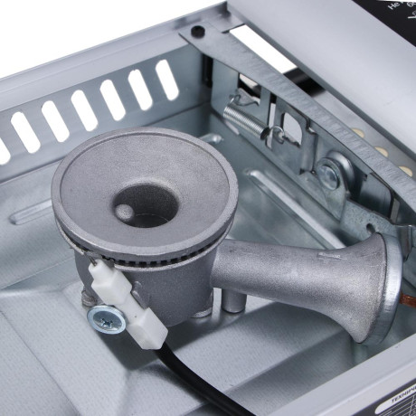 Плитка газ. с цанг. захватом тм ЕРМАК, переходник, кейс, алюминий, 25х20х7,7см