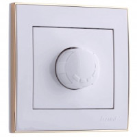 Lezard RAIN диммер СУ 1000W бел. с бок. вст. золото (корпус PC) 703-0226-157