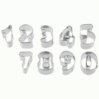 Форма д/выпечки нерж.сталь цифры набор 9шт, 2,8*3,5*2см TORTA 108361 Mallony