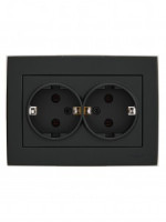 Lezard RAIN роз. СУ 2 мест. черный бархат + хром (земля, керамика) 703-4225-127