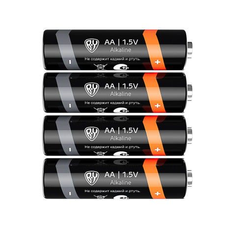 BY Батарейки AA (LR06) 4шт в блистере, щелочные 1.5V, высокой ёмкости