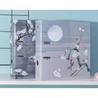 Папка-регистратор А4, 80мм, Attache Selection Япон. Сад 2,лам. бум/лам. бум Арт.1733098