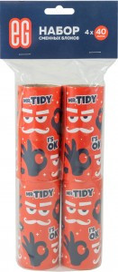 Ролик для одежды, набор запасных блоков для ролика 4х40 листов, 18125, TIDY, Еврогарант