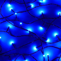 СНОУ БУМ Гирлянда эл. вьюн 20м, 200LED, синий, 8 режимов, ПВХ черный, 220В