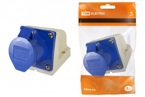 TDM розетка 133 стационарная 2Р+РЕ 63А 220В IP54 (2!) SQ0602-0010