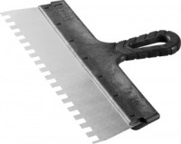 Шпатель ЗУБР &quot;МАСТЕР&quot; ФАСАДНЫЙ, нержавеющее полотно, 350мм, зуб 10х10мм