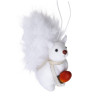СНОУ БУМ Сувенир елочный Белка 10 см, полиэстер, белый, 3 вида