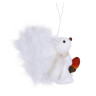 СНОУ БУМ Сувенир елочный Белка 10 см, полиэстер, белый, 3 вида