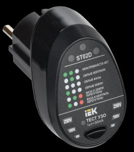 IEK ARMA2L 5 Тестер розеток ST02D U=90-250В A2L5-ST14-02