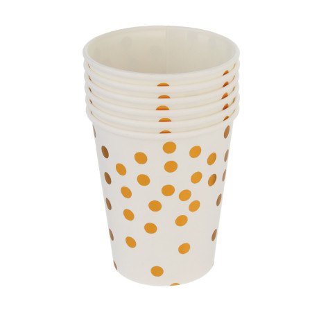 Fntastic Набор стаканов одноразовых, 6 шт, 250 мл, бумага, черный, белый