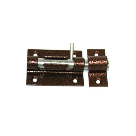 Засов накл. "Делга" (медь) круглый Универсальный (МАЛЫЙ)   \40