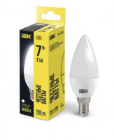 IEK лампа св/д свеча C35 E14  7W(700lm) 4000K 4K 113x37 матовая LLE-C35-7-230-40-E14