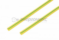 REXANT термоусадка трубка ТУТ 8/4 мм 1м  желто-зеленая, цена за шт (50!), 20-8007