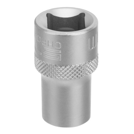 Головка торцевая, 12 мм, двенадцатигранная, CrV, под квадрат 1/2, хромированная Stels