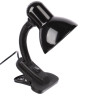 BY Светильник на прищепке, E27, 40 Вт, 230 В, гнущаяся ножка 10 см, шнур 75 см, черный