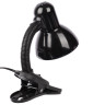 BY Светильник на прищепке, E27, 40 Вт, 230 В, гнущаяся ножка 10 см, шнур 75 см, черный