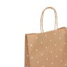 Пакет подарочный с кручеными ручками крафт 24x10,5x32 см, "Горошек"