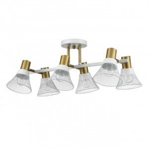 LUMION 8045/6C MODERNI LN25 бел., латунь/бел. мет./мет. люстра Е14 6x40W 220V ANRIYA