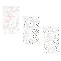 Наклейки и стразы для лица и тела тм ЮНИLOOK ,8х12 см, акрил, полиэстер, 3 дизайна,  ВЗ24-44