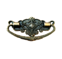 Ручка-качели шкатулочная "Виллариба" 70мм, бронза