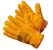 Перчатки спилковые утеплённые на меху