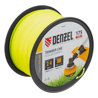 Леска для триммера квадрат, 2,4мм х 175м, на DIN катушке FLEX CORD Denzel