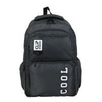 Рюкзак подростковый 44х29х16см, 2 отд., 4 карм., ручка, нашивки, подвеска, оксфорд, иск.кожа, серый