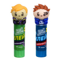 BY Русские Супергерои Клей - карандаш с фигур.колпачком, 15 грамм, PVP, &quot;Мальчики&quot;, 2 дизайна