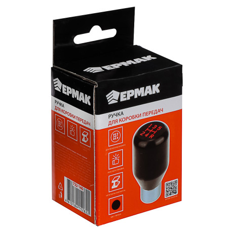 ЕРМАК Ручка для коробки передач, металл, черный