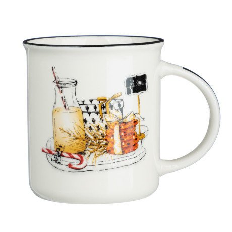 MILLIMI Кружка Микс, 310мл, фарфор, 4 дизайна