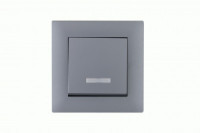 MAKEL Karea Rizz выкл. СУ 1 кл. (инд.) СЕРЕБРЯНЫЙ 88065021