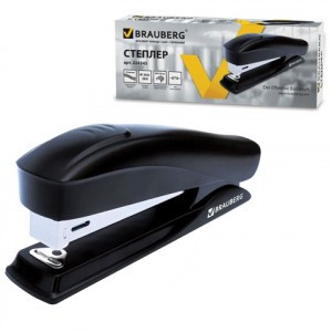 Степлер №24/6 - 26/6 до 20л BRAUBERG "Platz" черный 224345